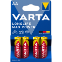 Piles alcalines AA Varta Longlife Max Power (blister de 4)