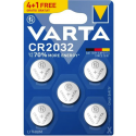 Pile lithium CR2032 Varta (blister de 4+1 gratuite)