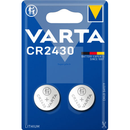 Pile lithium CR2430 Varta (blister de 2)