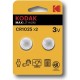 Pile lithium CR1025 Kodak (blister de 2)