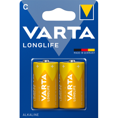 Piles alcalines LR14 Varta Longlife (blister de 2)