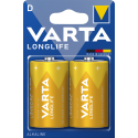 Piles alcalines LR20 Varta Longlife (blister de 2)