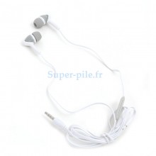 Ecouteurs intra-auriculaires + micro blanc