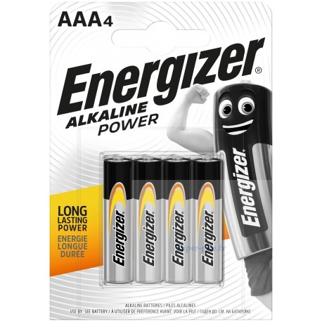 Piles alcalines AAA Energizer Alkaline Power (blister de 4)