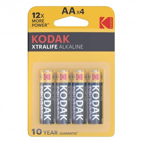 Piles alcalines AA Kodak Xtralife (blister de 4)