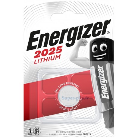Pile lithium CR2025 Energizer (blister de 1)
