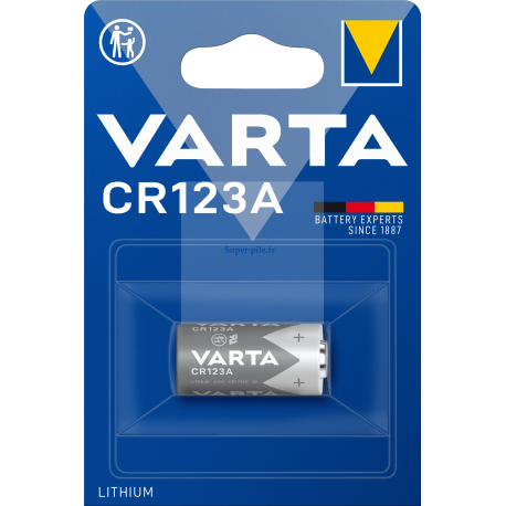 Pile lithium CR123A Varta (blister de 1)