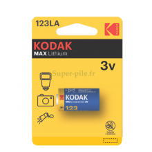 Pile lithium CR123A Kodak (blister de 1)