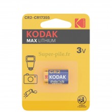 Pile lithium CR2 Kodak (blister de 1)