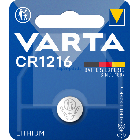 Pile lithium CR1216 Varta (blister de 1)