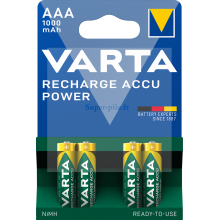 Piles rechargeables AAA Varta 1000mAh (blister de 4)