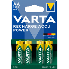 Piles rechargeables AA Varta 2100mAh (blister de 4)