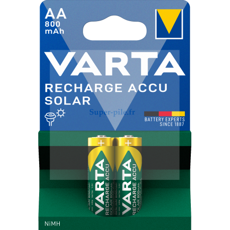Piles rechargeables AA Varta 800mAh (blister de 2)
