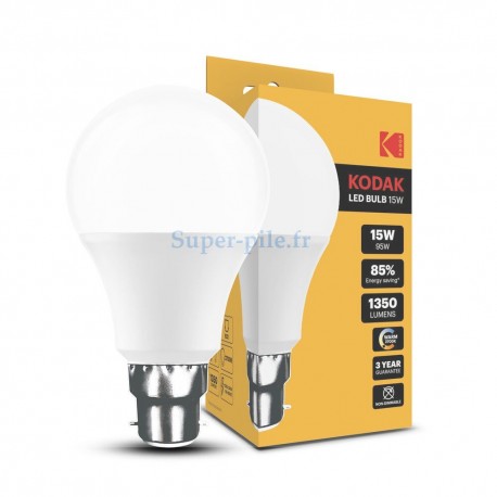 KODAK Ampoule LED B22 15W 2700°K (1250 lumens)