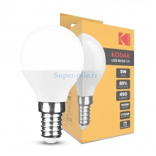 KODAK Ampoule sphérique LED E14 5W 2700°K (450 lumens)