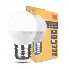 KODAK Ampoule sphérique LED E27 7W 2700°K (550 lumens)