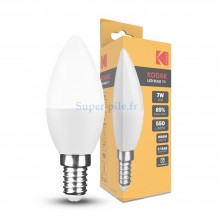 KODAK Ampoule flamme C37 LED E14 7W 2700°K (550 lumens)