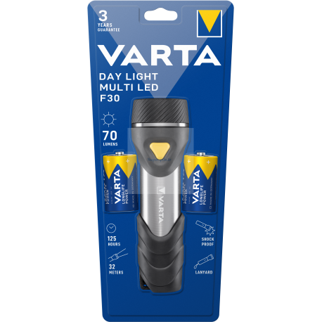 Lampe torche Varta LED Day Light + 2 LR20