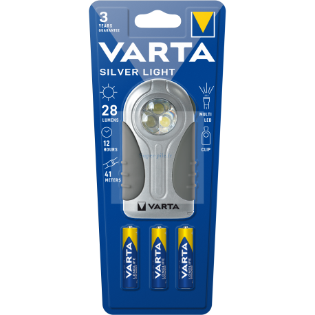 Boitier plat LED Silver light Varta